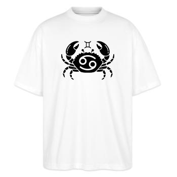 Constellation Crab - Stanley/Stella Oversized Unisex Organic T-shirt Blaster 2.0 - white - Front - Alina (178cm) & Michal (187cm)