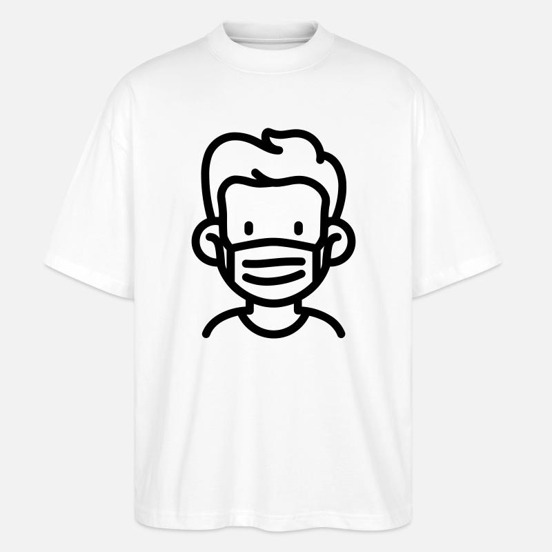 mask - Stanley/Stella Oversized Unisex Organic T-shirt Blaster 2.0 - white