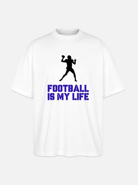 Football is my Life - Stanley/Stella Oversized Unisex Organic T-shirt Blaster 2.0 - white