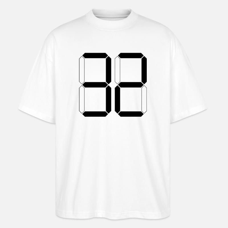 NUMMER 32 Zweiunddreißig Geschenk Digital - Stanley/Stella Oversized Unisex Bio T-Shirt Blaster 2.0 - Weiß