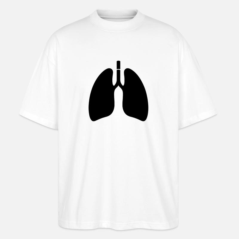 Lungen - Stanley/Stella Oversized Unisex Bio T-Shirt Blaster 2.0 - Weiß