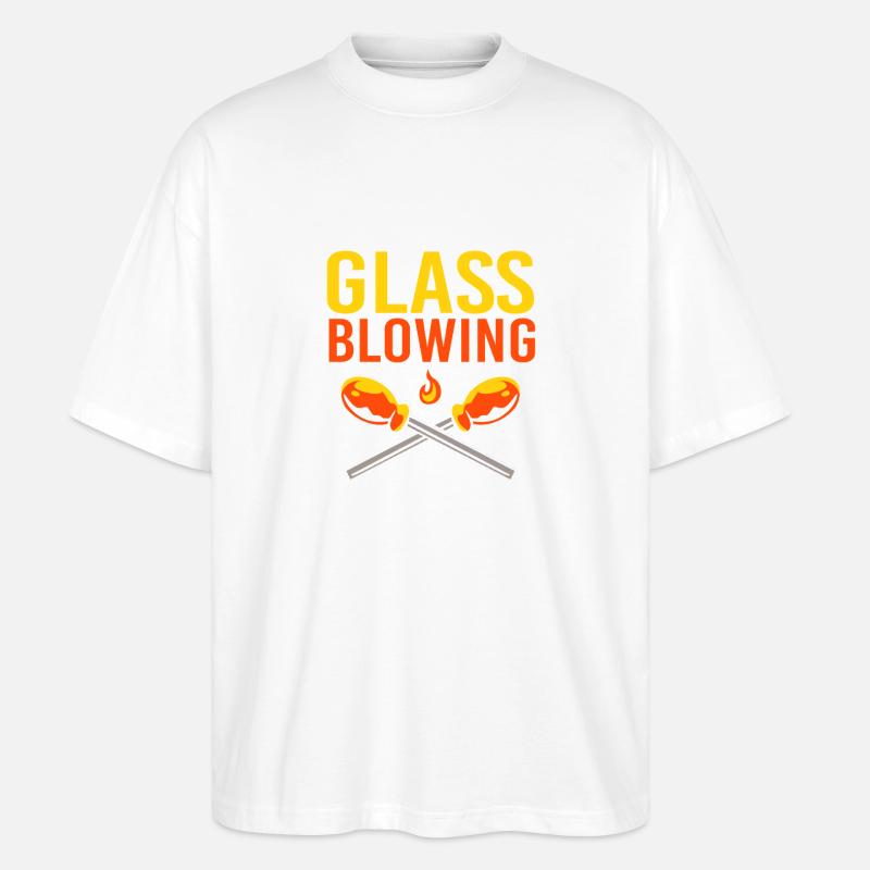 Glas Glasbläser - Stanley/Stella Oversized Unisex Bio T-Shirt Blaster 2.0 - Weiß
