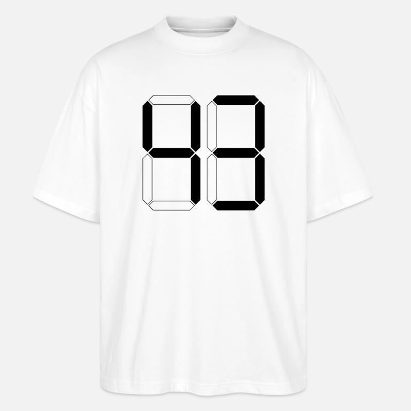 NUMMER 43 Dreiundvierzig Geschenk Digital - Stanley/Stella Oversized Unisex Bio T-Shirt Blaster 2.0 - Weiß