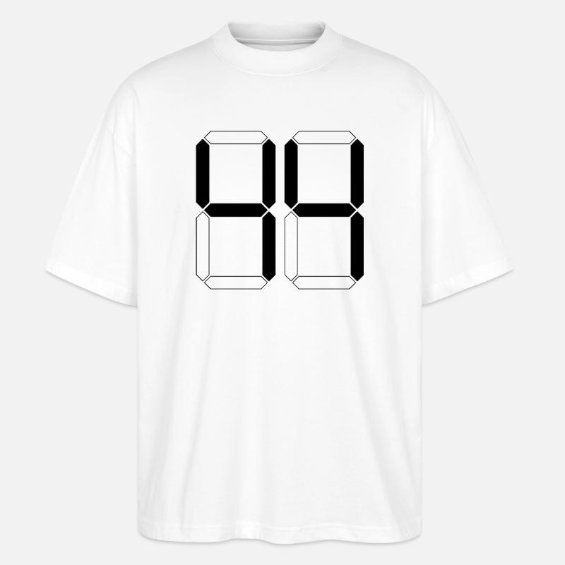 NUMMER 44 Vierundvierzig Geschenk Digital - Stanley/Stella Oversized Unisex Bio T-Shirt Blaster 2.0 - Weiß