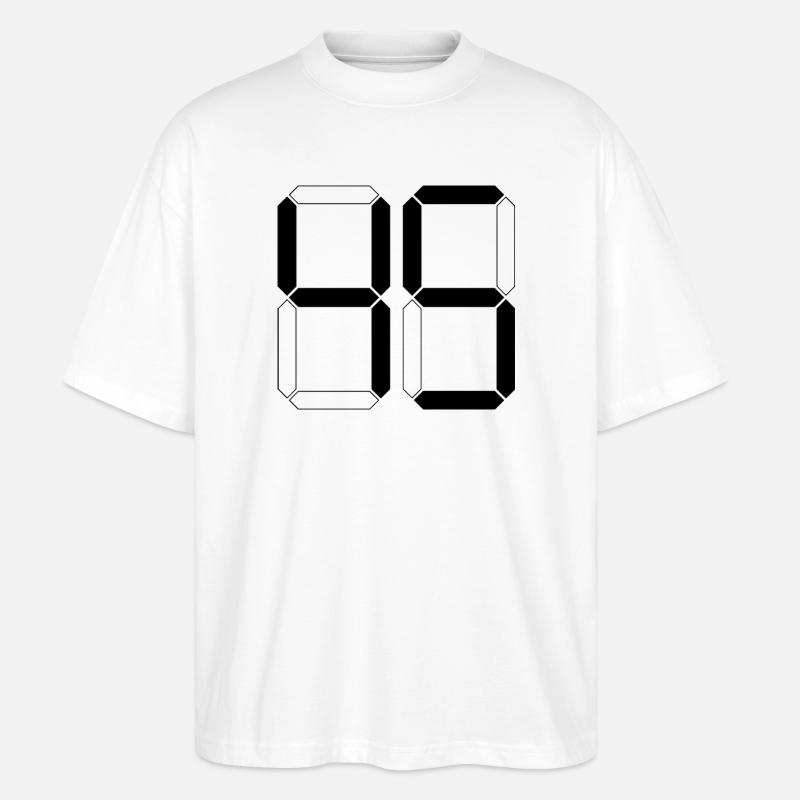 NUMMER 45 Fünfundvierzig Geschenk Digital - Stanley/Stella Oversized Unisex Bio T-Shirt Blaster 2.0 - Weiß