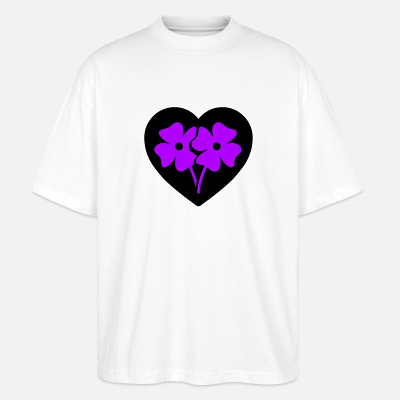 Blumen - Stanley/Stella Oversized Unisex Bio T-Shirt Blaster 2.0 - Weiß