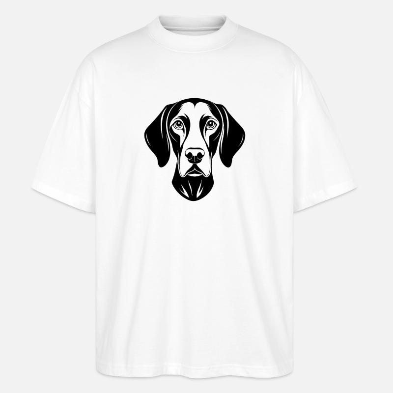 German Shorthaired Pointer - Stanley/Stella Oversized Unisex Organic T-shirt Blaster 2.0 - white