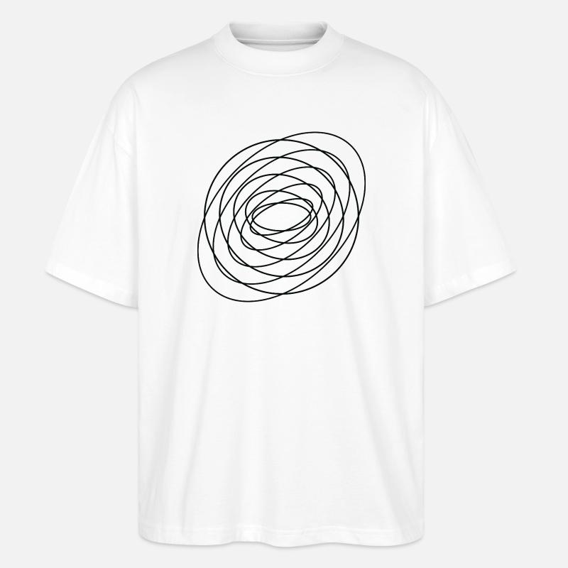 Aufgerollter abstrakter Spiralkreis - Stanley/Stella Oversized Unisex Bio T-Shirt Blaster 2.0 - Weiß