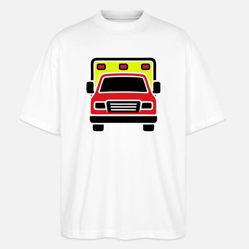 Ambulance Ambulance Front - Stanley/Stella Oversized Unisex Organic T-shirt Blaster 2.0 - white