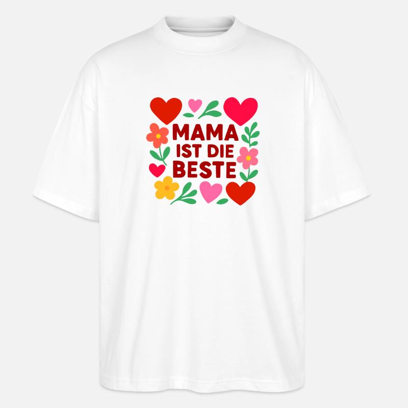 Maman est la meilleure - T-shirt bio Blaster 2.0 coupe oversize Stanley/Stella Unisexe - blanc