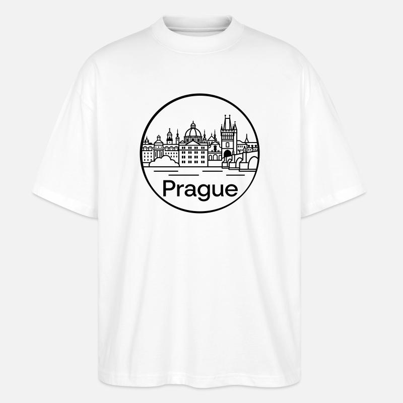 Prague - T-shirt bio Blaster 2.0 coupe oversize Stanley/Stella Unisexe - blanc