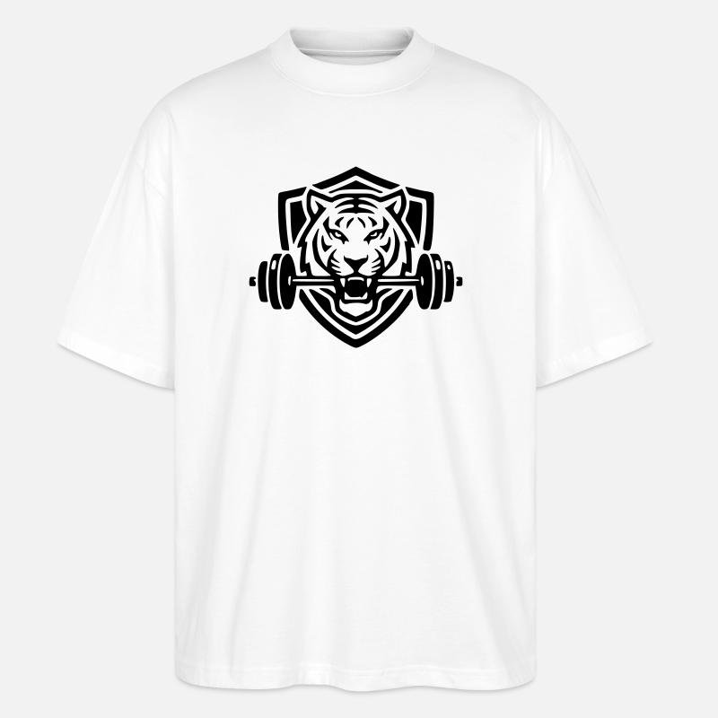 Tiger - Stanley/Stella Oversized Unisex Bio T-Shirt Blaster 2.0 - Weiß