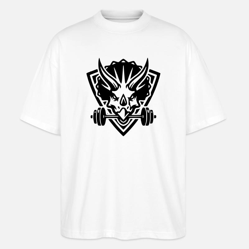 Fit Beast - Stanley/Stella Oversized Unisex Organic T-shirt Blaster 2.0 - white