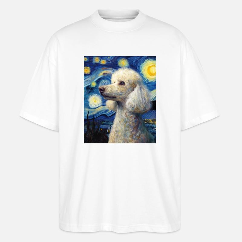 Poodle - Stanley/Stella Oversized Unisex Organic T-shirt Blaster 2.0 - white