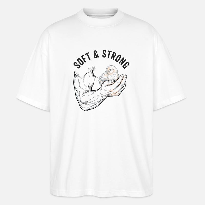 Stark und Sanft - Stanley/Stella Oversized Unisex Bio T-Shirt Blaster 2.0 - Weiß