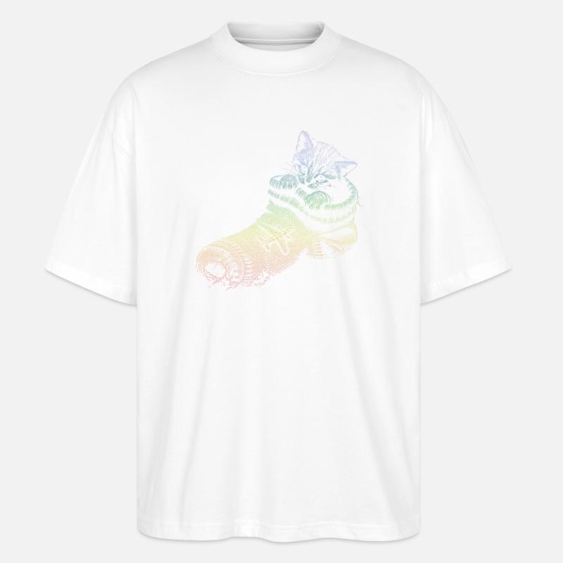 kitten - Stanley/Stella Oversized Unisex Organic T-shirt Blaster 2.0 - white