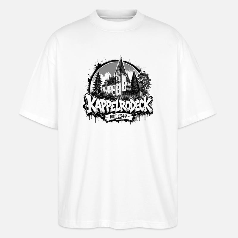 Kappelrodeck Schloss 1349 - Stanley/Stella Oversized Unisex Bio T-Shirt Blaster 2.0 - Weiß