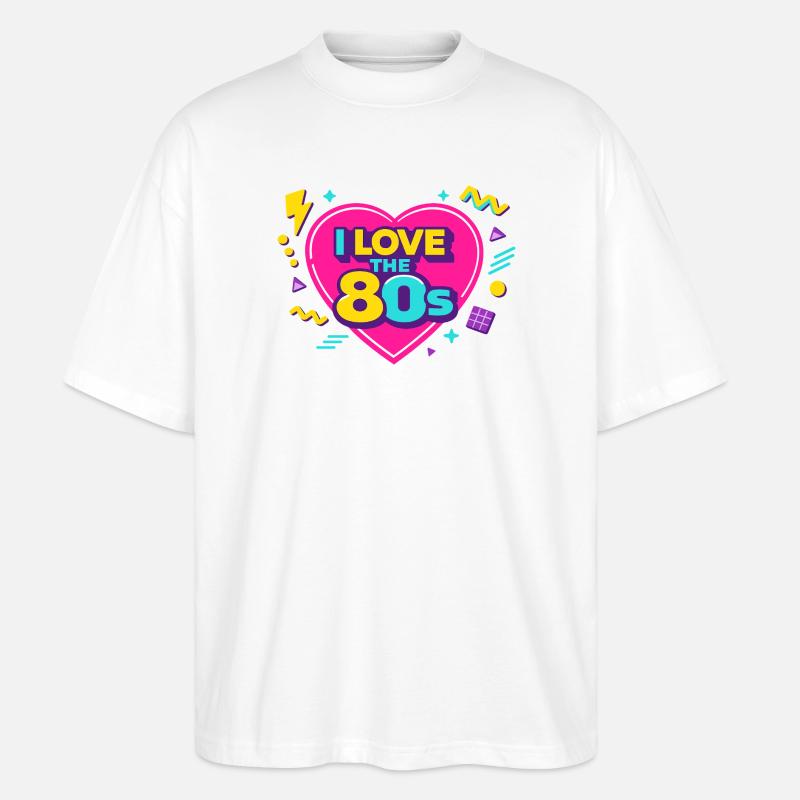 Disco Party 80er 80s - Stanley/Stella Oversized Unisex Bio T-Shirt Blaster 2.0 - Weiß