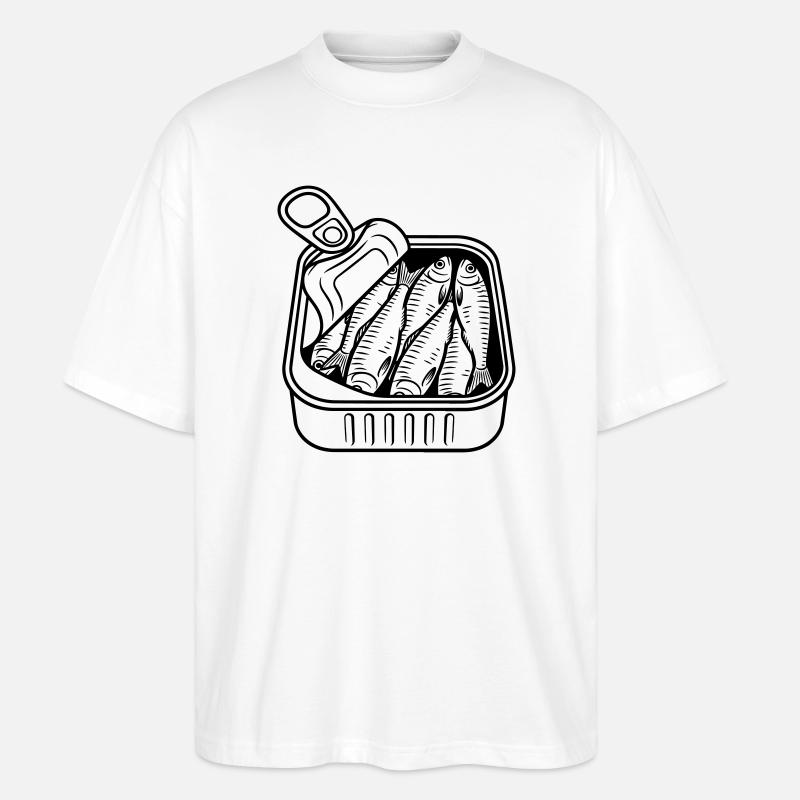 Sardines - T-shirt bio Blaster 2.0 coupe oversize Stanley/Stella Unisexe - blanc