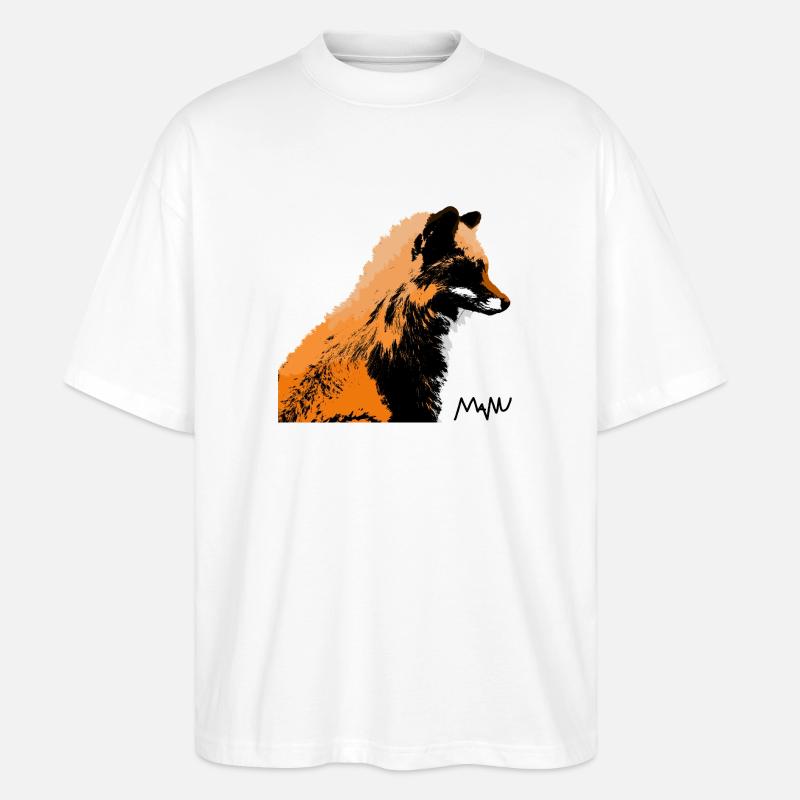 Fuchs - Stanley/Stella Oversized Unisex Bio T-Shirt Blaster 2.0 - Weiß
