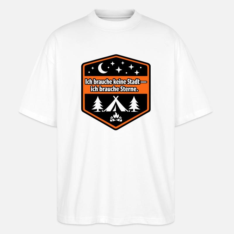 Camper Van, Kastenwagen, Wohnmobil - Stanley/Stella Oversized Unisex Bio T-Shirt Blaster 2.0 - Weiß