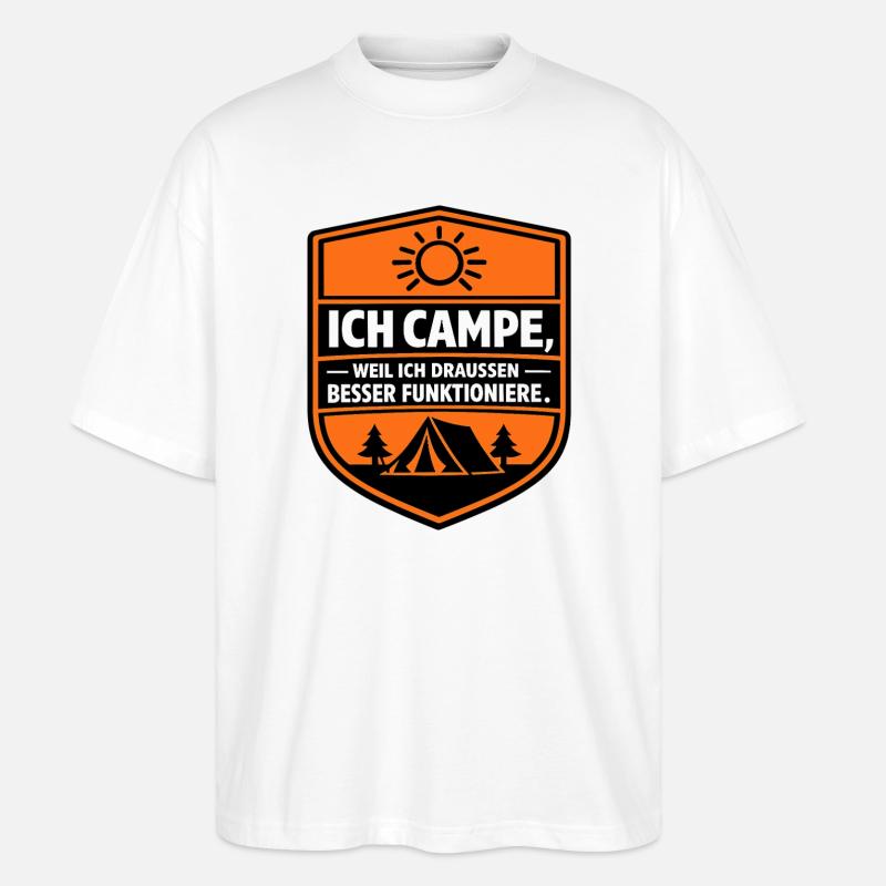 Perfekter Camper - Stanley/Stella Oversized Unisex Bio T-Shirt Blaster 2.0 - Weiß