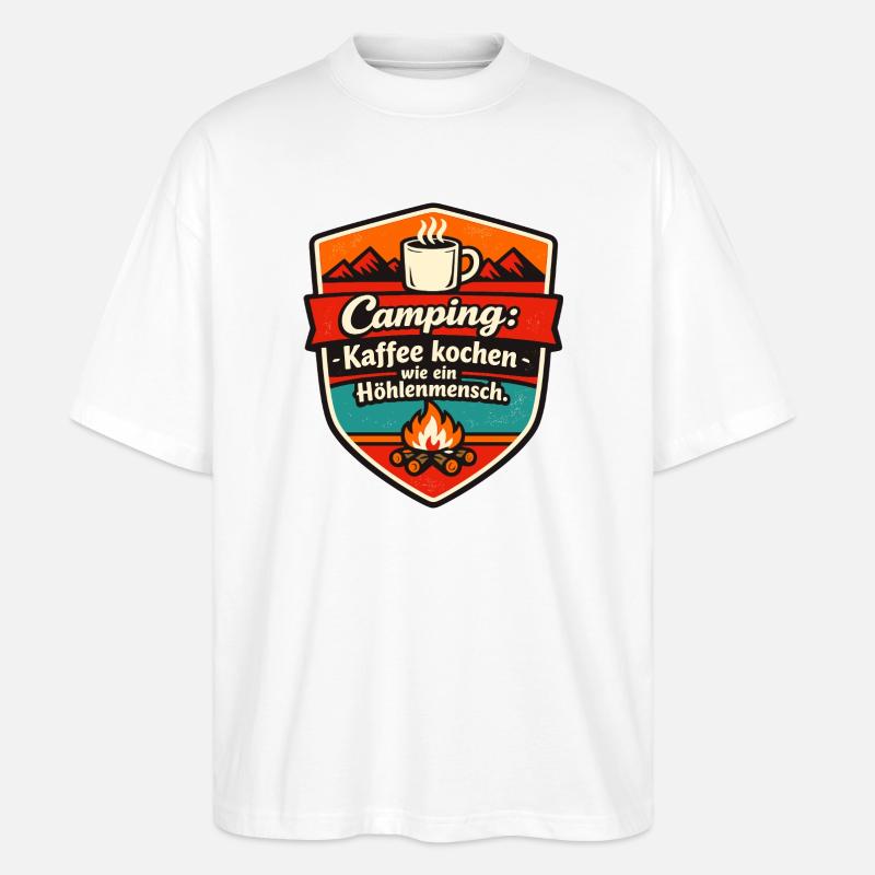 Camper Camping - Stanley/Stella Oversized Unisex Organic T-shirt Blaster 2.0 - white