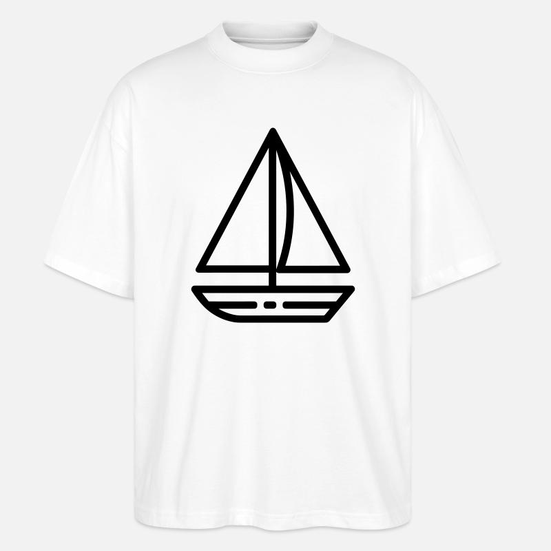 sailing ship - Stanley/Stella Oversized Unisex Organic T-shirt Blaster 2.0 - white