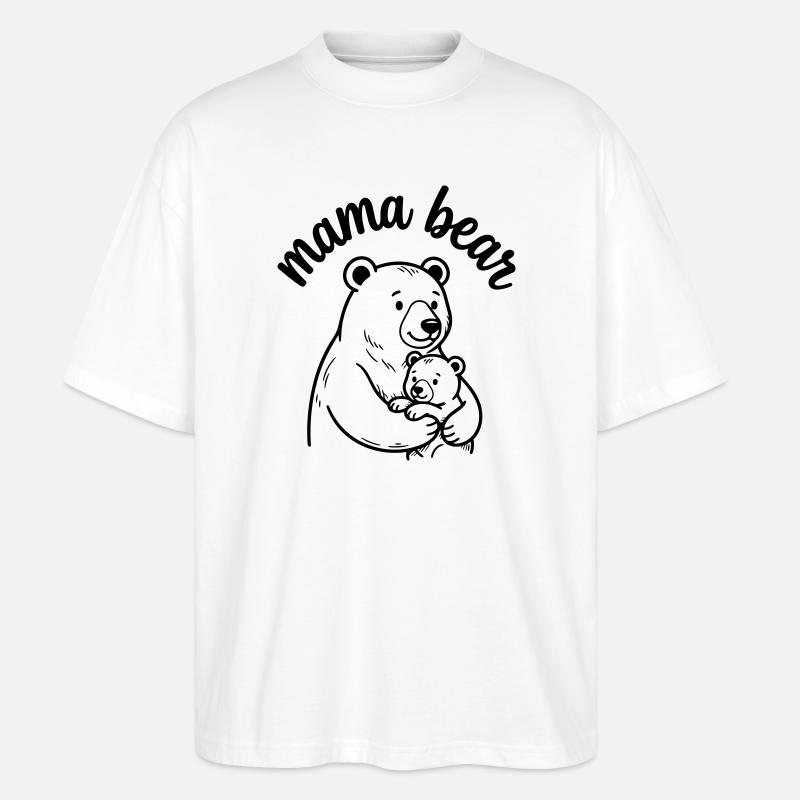 Mama bear - Stanley/Stella Oversized Unisex Organic T-shirt Blaster 2.0 - white