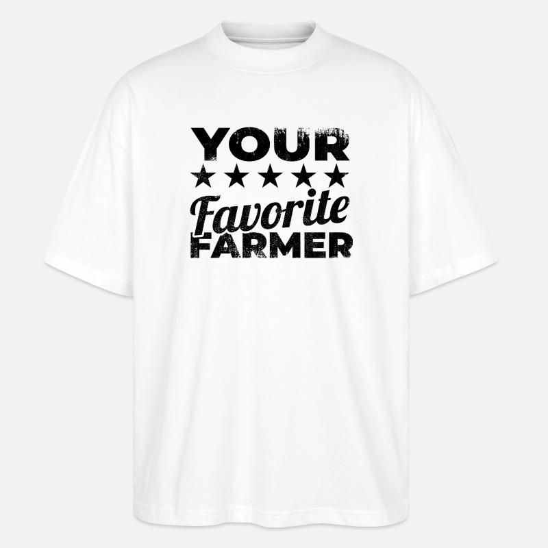 Bester Landwirt - Stanley/Stella Oversized Unisex Bio T-Shirt Blaster 2.0 - Weiß