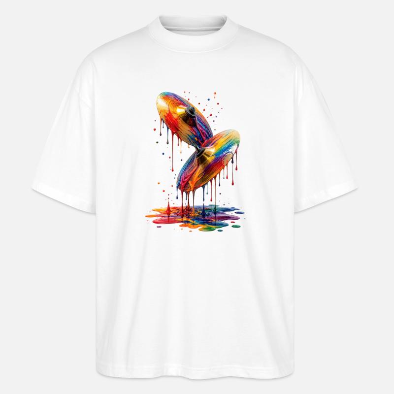 Piscines aux couleurs dégoulinantes - T-shirt bio Blaster 2.0 coupe oversize Stanley/Stella Unisexe - blanc