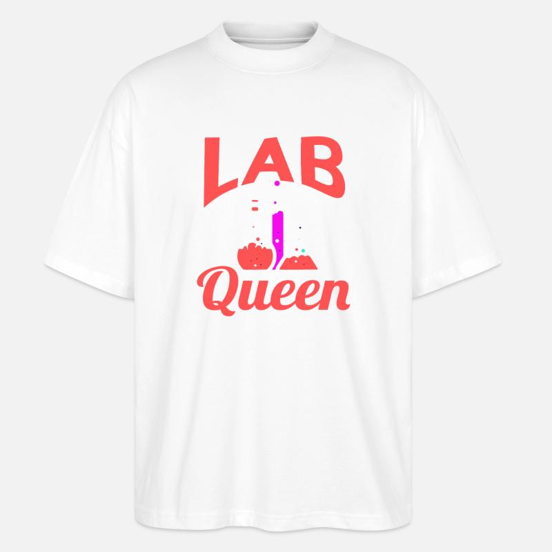 Béchers de chimie Lab Queen - T-shirt bio Blaster 2.0 coupe oversize Stanley/Stella Unisexe - blanc