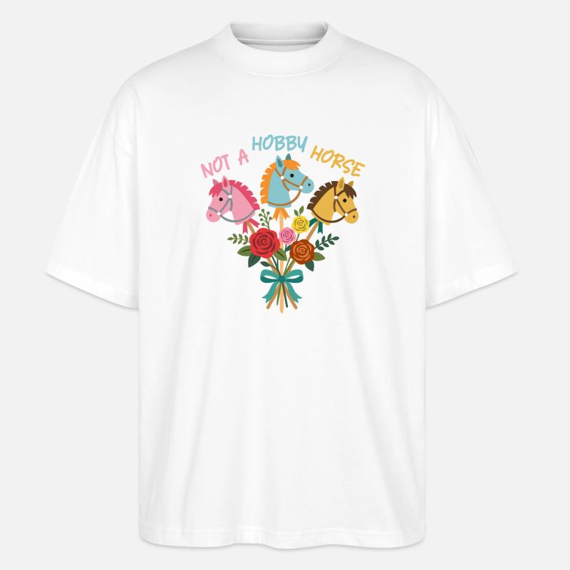 Hobby Horsing Blumenstrauß - Stanley/Stella Oversized Unisex Bio T-Shirt Blaster 2.0 - Weiß