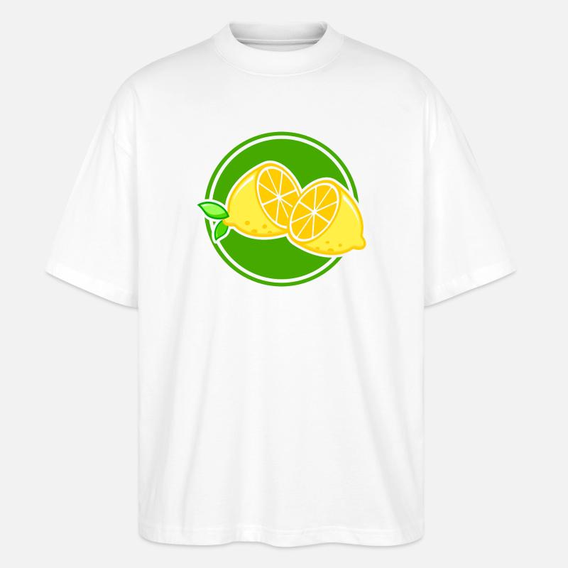 Zitrone - Stanley/Stella Oversized Unisex Bio T-Shirt Blaster 2.0 - Weiß
