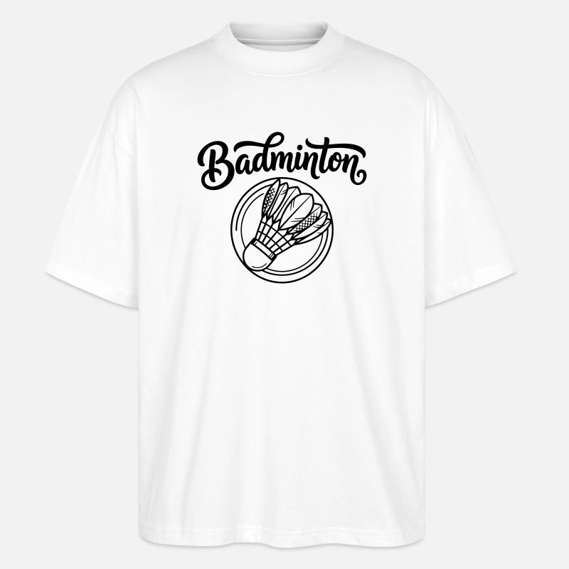 badminton - Stanley/Stella Oversized Unisex Organic T-shirt Blaster 2.0 - white
