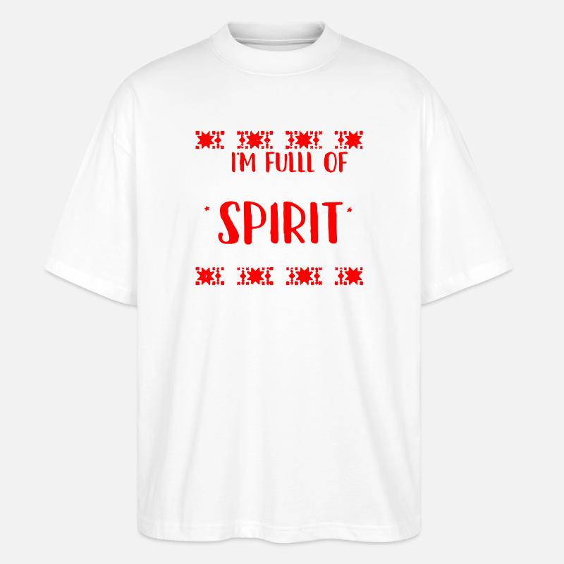 Voll mit Weihnachtsgeist-Vodka-Tee - Stanley/Stella Oversized Unisex Bio T-Shirt Blaster 2.0 - Weiß