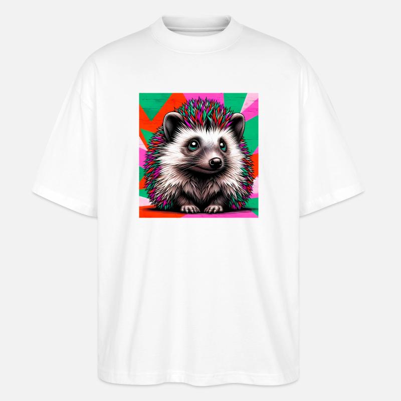 Igel - Stanley/Stella Oversized Unisex Bio T-Shirt Blaster 2.0 - Weiß
