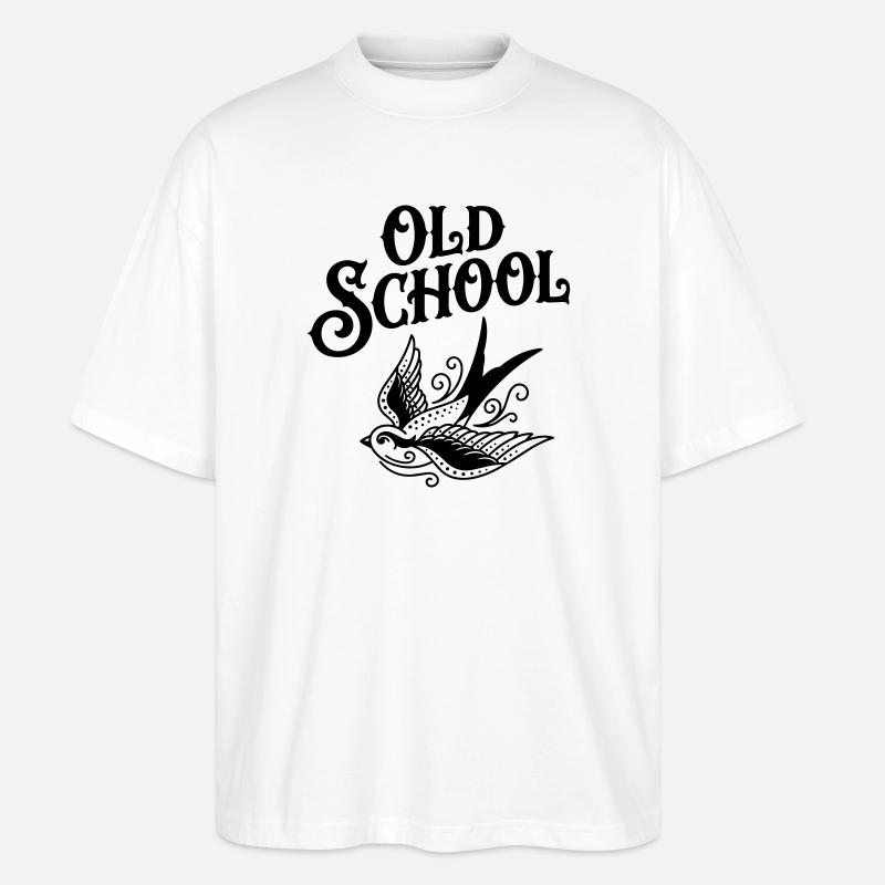 Tatuage à l’ancienne - T-shirt bio Blaster 2.0 coupe oversize Stanley/Stella Unisexe - blanc