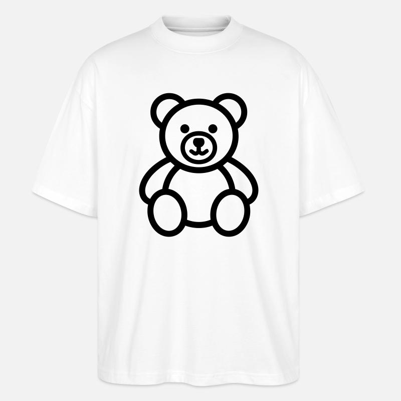 Bär - Stanley/Stella Oversized Unisex Bio T-Shirt Blaster 2.0 - Weiß