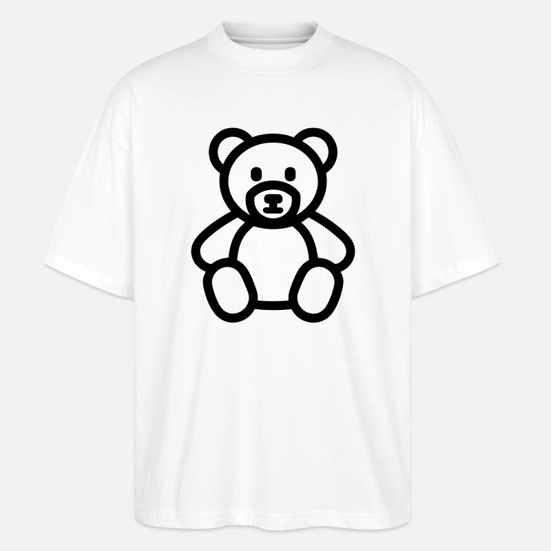 bear - Stanley/Stella Oversized Unisex Organic T-shirt Blaster 2.0 - white