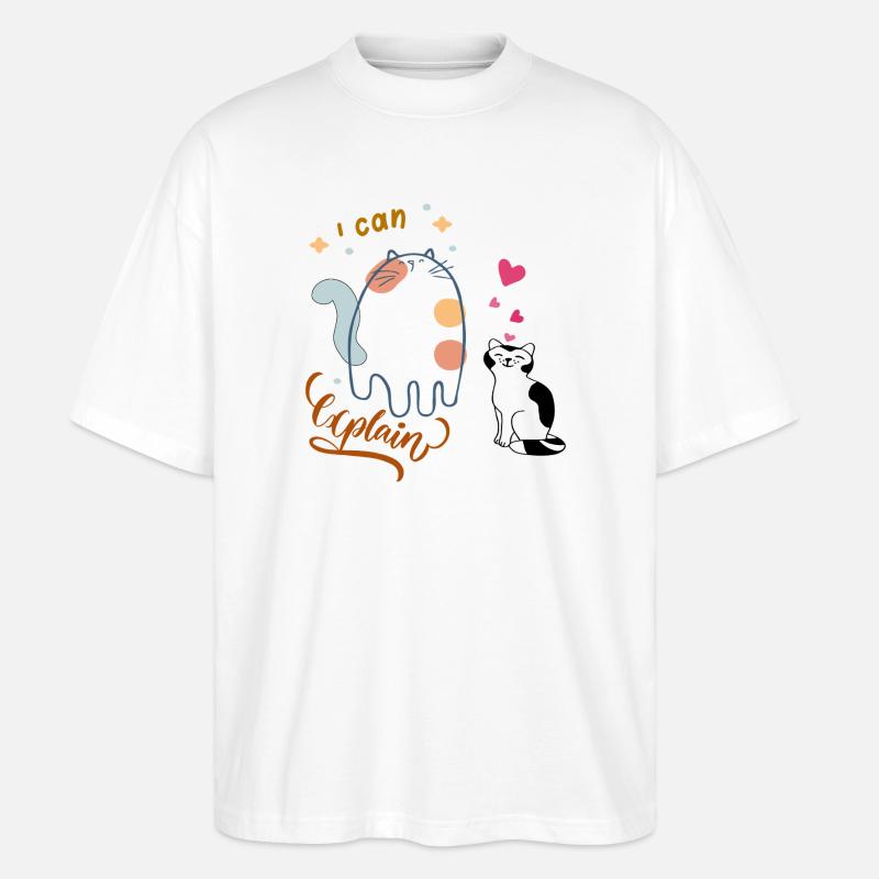Je peux expliquer - T-shirt bio Blaster 2.0 coupe oversize Stanley/Stella Unisexe - blanc