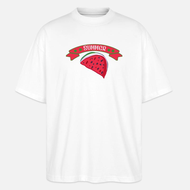 Wassermelone Sommer - Stanley/Stella Oversized Unisex Bio T-Shirt Blaster 2.0 - Weiß