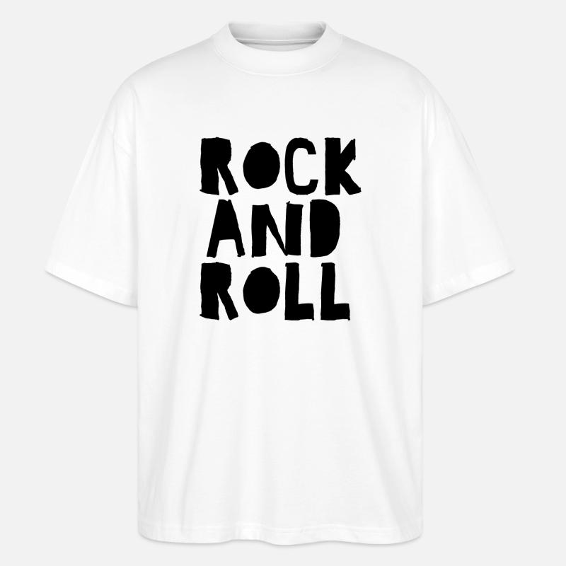 Logo Rock and Roll Vieilli - T-shirt bio Blaster 2.0 coupe oversize Stanley/Stella Unisexe - blanc