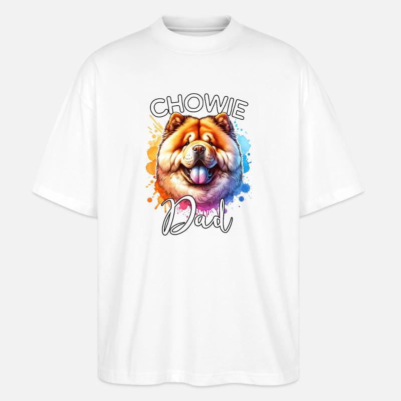 Chowchow Papa - Stanley/Stella Oversized Unisex Bio T-Shirt Blaster 2.0 - Weiß