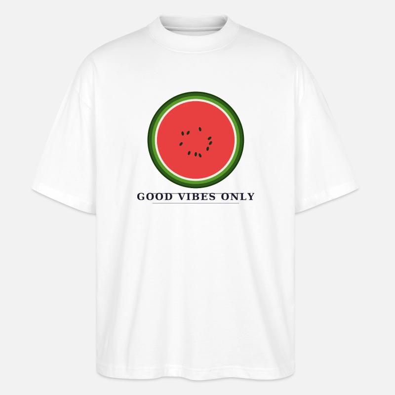 Juste de bonnes vibrations - T-shirt bio Blaster 2.0 coupe oversize Stanley/Stella Unisexe - blanc