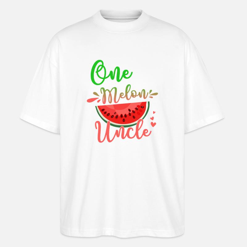 Ein Onkel in einer Melone - Stanley/Stella Oversized Unisex Bio T-Shirt Blaster 2.0 - Weiß