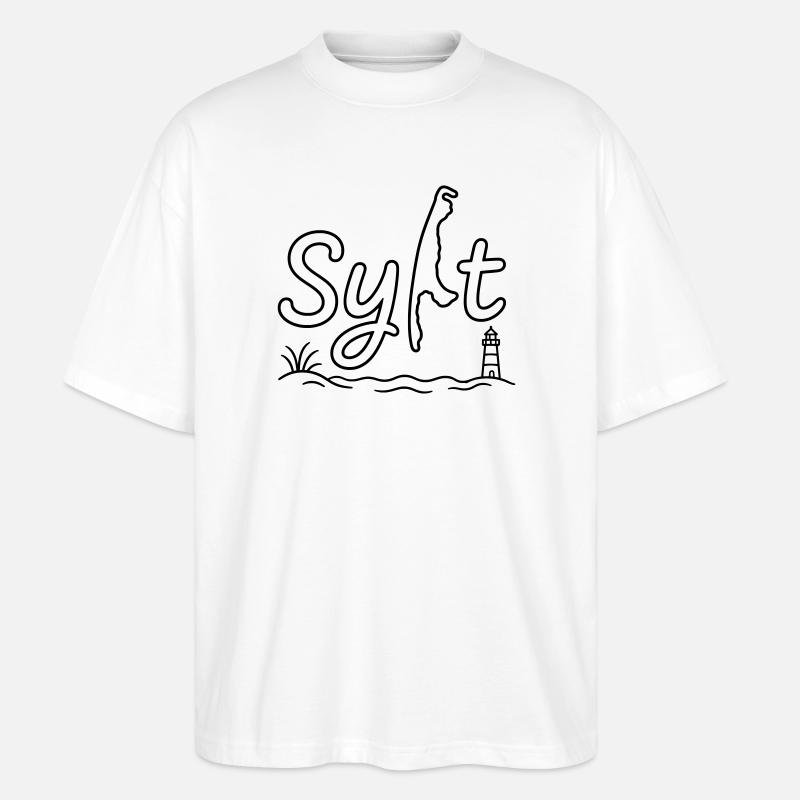 Synopsis de l’île Sylt - T-shirt bio Blaster 2.0 coupe oversize Stanley/Stella Unisexe - blanc