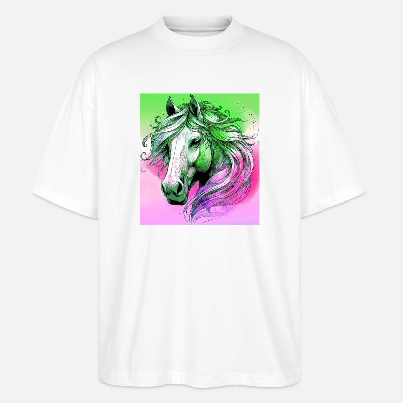 cheval - T-shirt bio Blaster 2.0 coupe oversize Stanley/Stella Unisexe - blanc