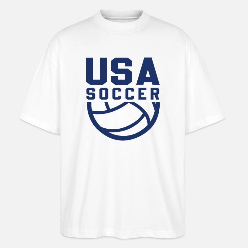 USA Soccer - T-shirt bio Blaster 2.0 coupe oversize Stanley/Stella Unisexe - blanc