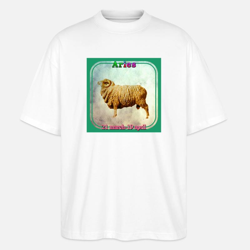 Aries - Stanley/Stella Oversized Unisex Organic T-shirt Blaster 2.0 - white